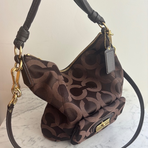 Coach Handbags - Coach authentic like-new fabric & leather bag